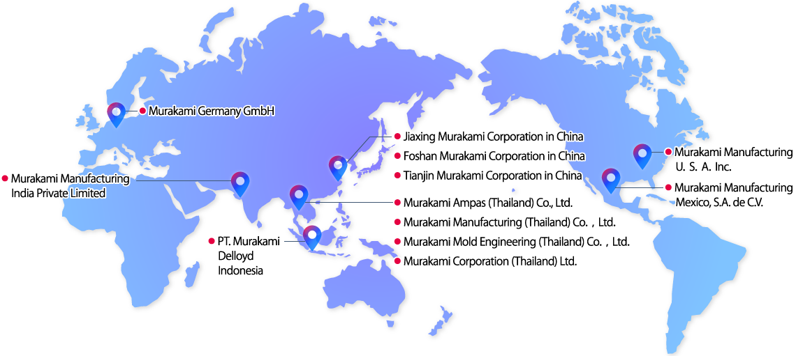 Map of Overseas Affiliates